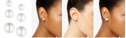 Anne Klein 3-Pc. Set Gold-Tone Imitation Pearl Stud Earrings  